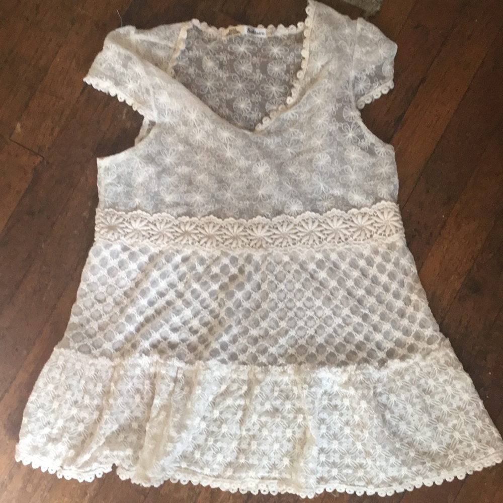 Large Cream colored blouse
